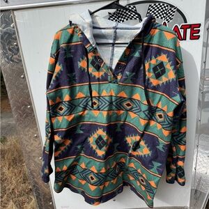 Colorful Geometric Pattern Hoodie